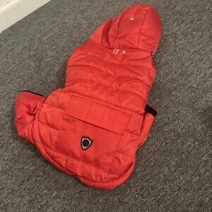 Silver Paw Hooded Jacket and Pants for Dogs SIL 12659 Red Size Large